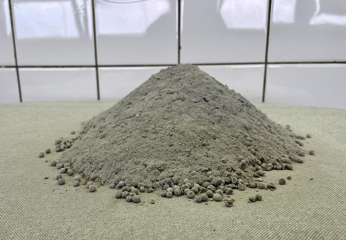 Hromada materiálu po drcení na frakci 0 až 5 milimetrů